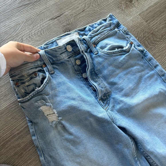 Mother Superior The Tomcat Distressed Straight Leg Jeans In The Confession 27 - Picture 10 of 12